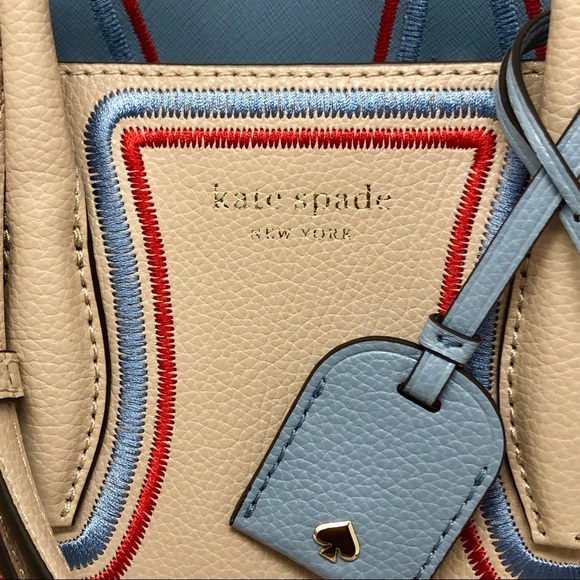KATE♠️SPADE EVA EMBROIDERED SMALL SATCHEL- NEW!! - Picture 4 of 5